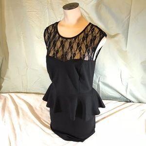 Speechless Dress Sz M Lace Black Pencil Skirt Sexy